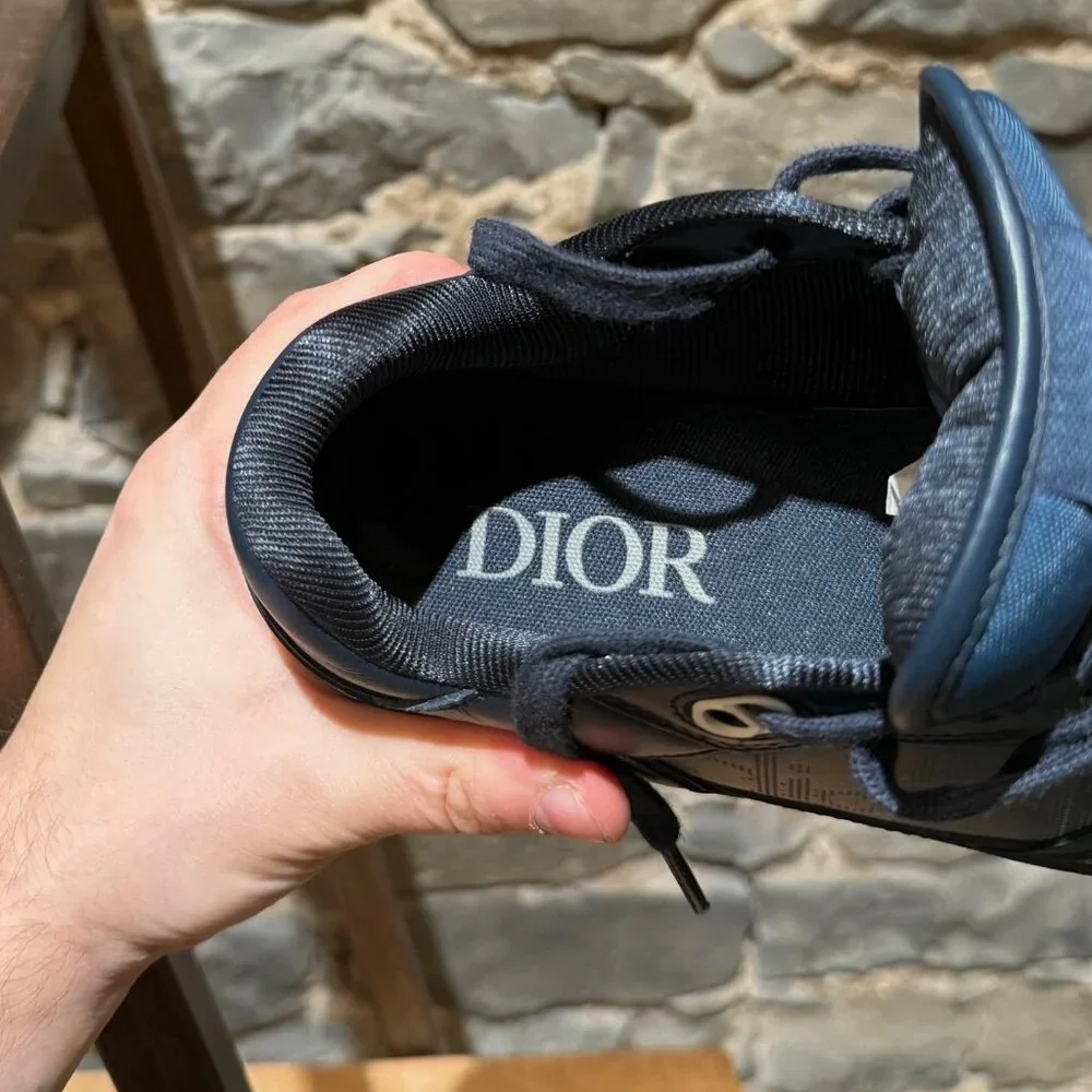 Dior B27 Blue Galaxy Oblique Low-top Sneakers - Picture 12 of 13